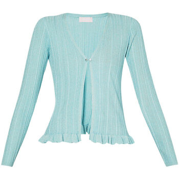 Vêtements Femme Pull En Coton Liu Jo Cardigan avec Lurex® Bleu