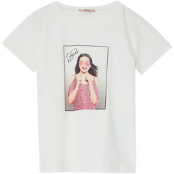 Vêtements Fille La mode responsable Liu Jo T-shirt avec imprimé et strass Blanc