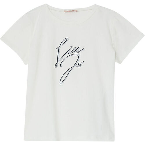 Vêtements Fille Portefeuilles / Porte-monnaie Liu Jo T-shirt avec logo Blanc