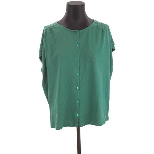Vêtements Femme Débardeurs / T-shirts sans manche Des Petits Hauts T-shirt en coton Vert