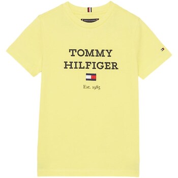 Vêtements Garçon T-shirts manches longues Tommy Backpack Hilfiger KB0KB08671 Jaune
