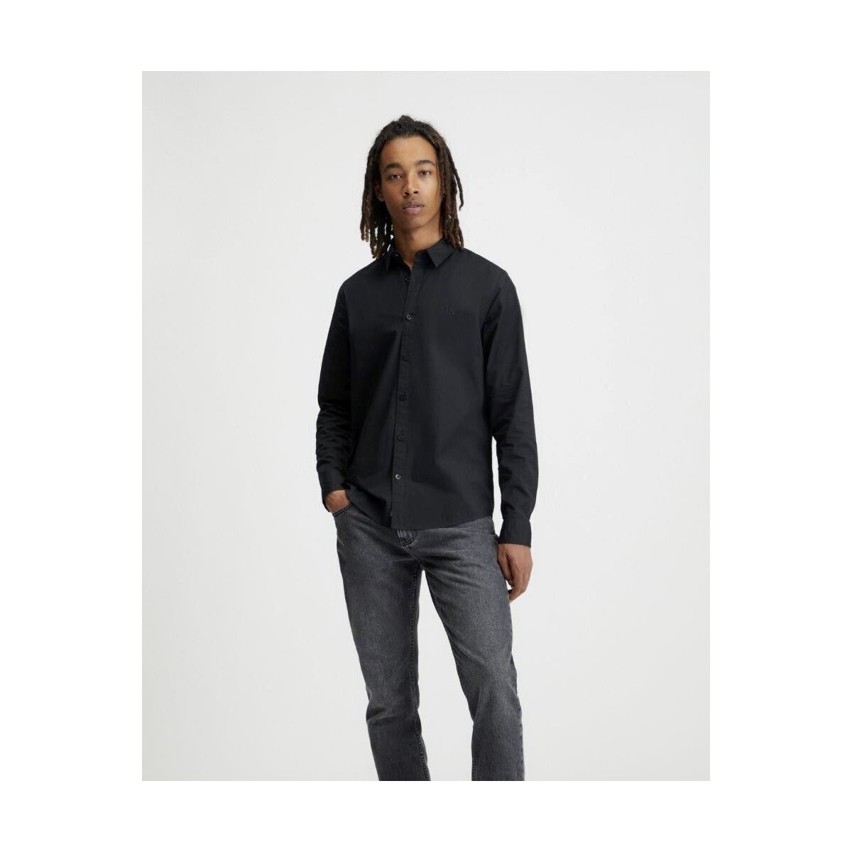 Vêtements Homme Chemises manches longues Calvin Klein Jeans J30J324614BEH Noir