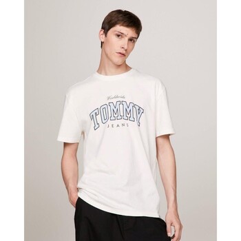 Vêtements Homme T-shirts manches courtes Tommy Hilfiger DM0DM18287YBH Blanc