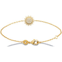 Montres & Bijoux Femme Bracelets Brillaxis Bracelet  motif solaire empierré Jaune