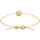 Montres & Bijoux Femme Bracelets Brillaxis Bracelet  motif solaire empierré Jaune