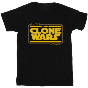 Vêtements Femme T-shirts manches longues Disney Clone Wars Logo Noir