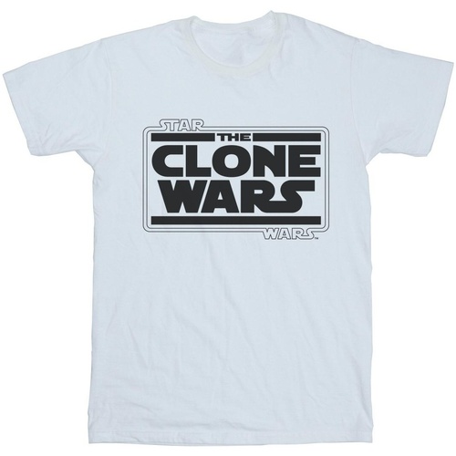 Vêtements Femme T-shirts manches longues Disney Clone Wars Logo Blanc