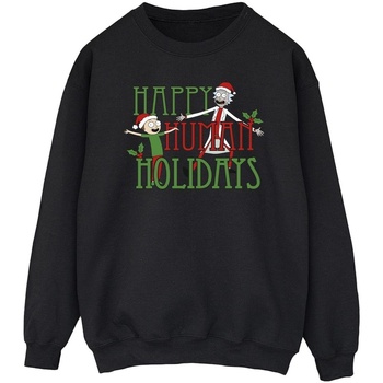 Vêtements Homme Sweats Rick And Morty Happy Human Holidays Noir