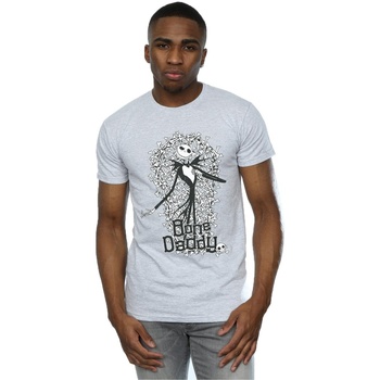 Vêtements Homme T-shirts manches longues Disney Nightmare Before Christmas Bone Daddy Gris