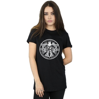 Vêtements Femme T-shirts manches longues Dc Comics Supergirl TV Series Deo Crest Noir