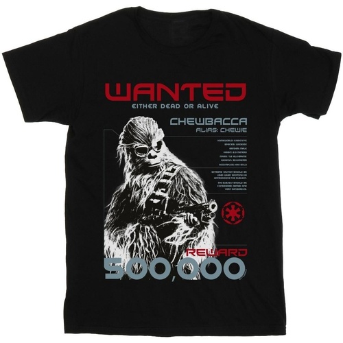 Vêtements Femme T-shirts manches longues Disney Han Solo Chewie Wanted Noir