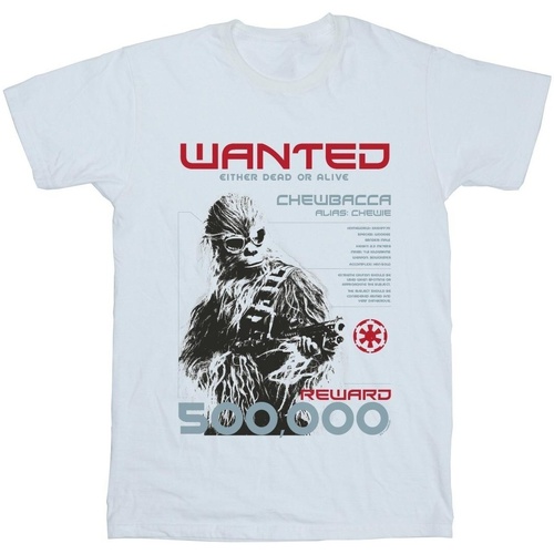 Vêtements Femme T-shirts manches longues Disney Han Solo Chewie Wanted Blanc