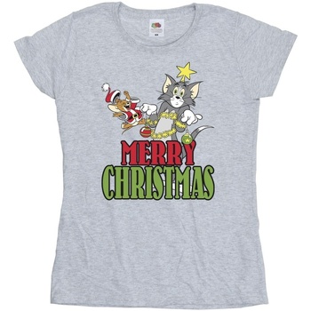 Vêtements Femme T-shirts manches longues Dessins Animés Merry Christmas Baubles Gris