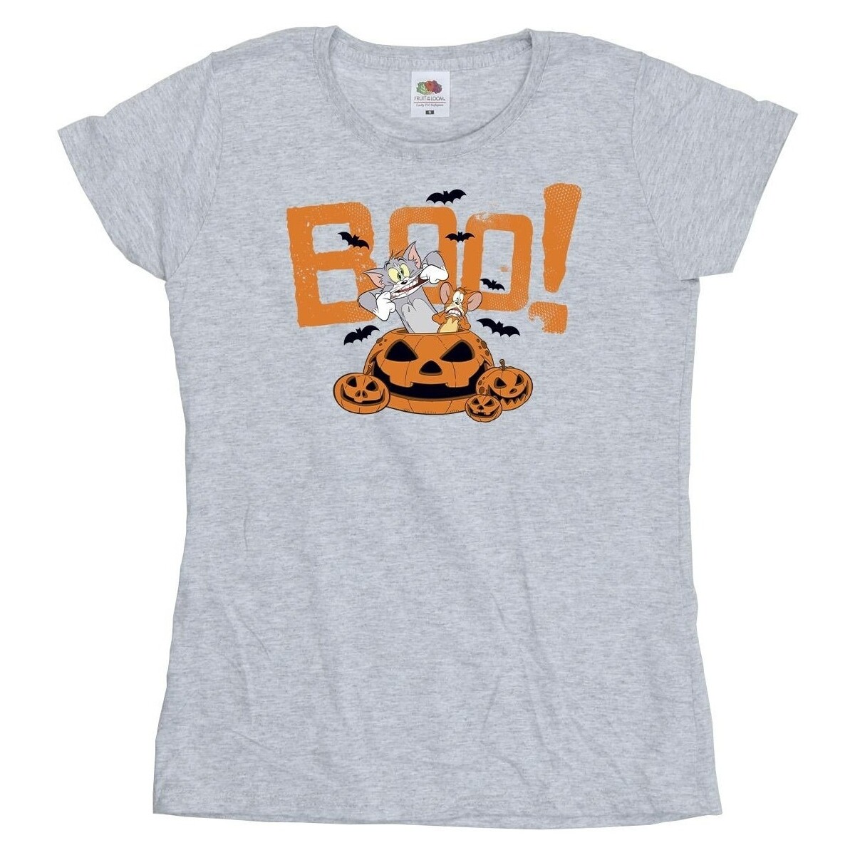 Vêtements Femme T-shirts manches longues Tom & Jerry Halloween Boo! Gris