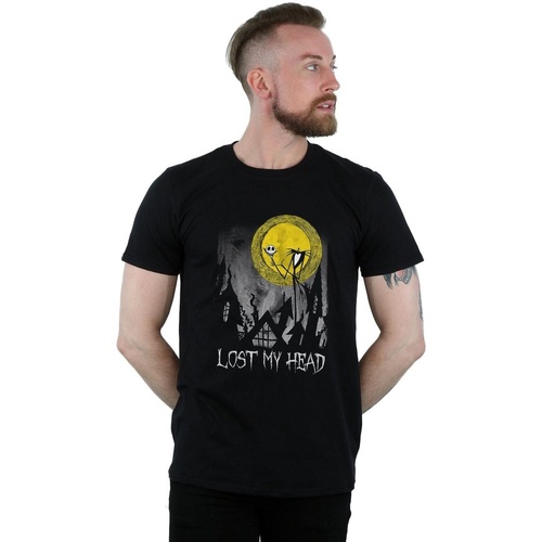 Vêtements Homme T-shirts manches longues Disney Nightmare Before Christmas Lost My Head Noir