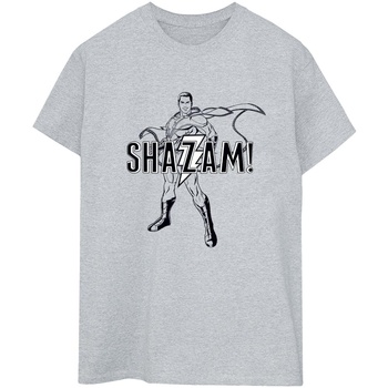 Vêtements Femme T-shirts manches longues Dc Comics Shazam Outline Gris