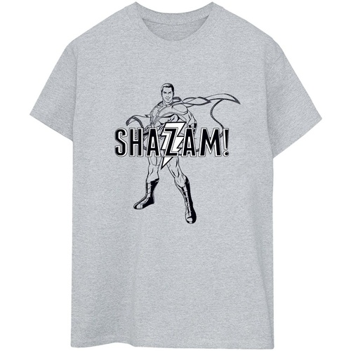 Vêtements Femme T-shirts manches longues Dc Comics Shazam Outline Gris