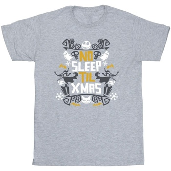 Vêtements Homme T-shirts manches longues Nightmare Before Christmas No Sleep Till Christmas Gris