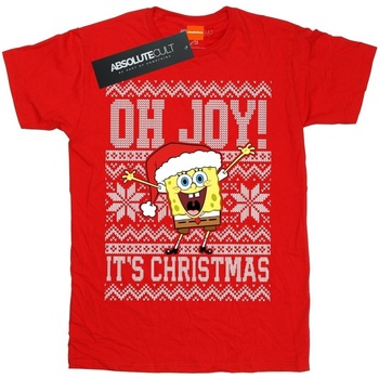 Vêtements Homme T-shirts manches longues Spongebob Squarepants Oh Joy! Christmas Rouge