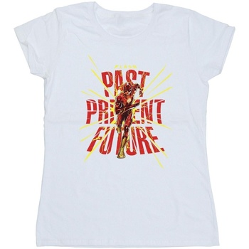 Vêtements Femme T-shirts manches longues Dc Comics The Flash Past Present Future Blanc