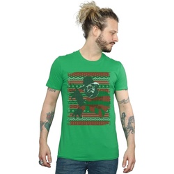 Vêtements Homme T-shirts manches longues A Nightmare On Elm Street Christmas Fair Isle Vert