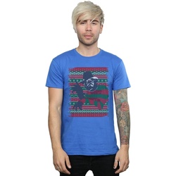 Vêtements Homme T-shirts manches longues A Nightmare On Elm Street Christmas Fair Isle Bleu
