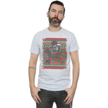 Vêtements Homme T-shirts manches longues A Nightmare On Elm Street Christmas Fair Isle Gris