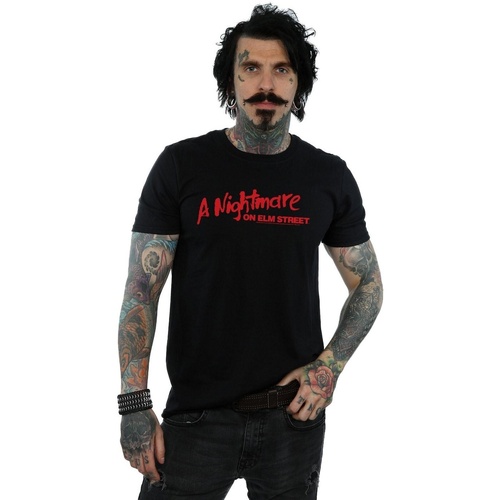 Vêtements Homme T-shirts manches longues A Nightmare On Elm Street Red Logo Noir