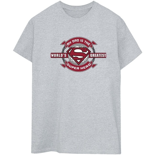 Vêtements Femme T-shirts manches longues Dc Comics Superman Super Hero Gris