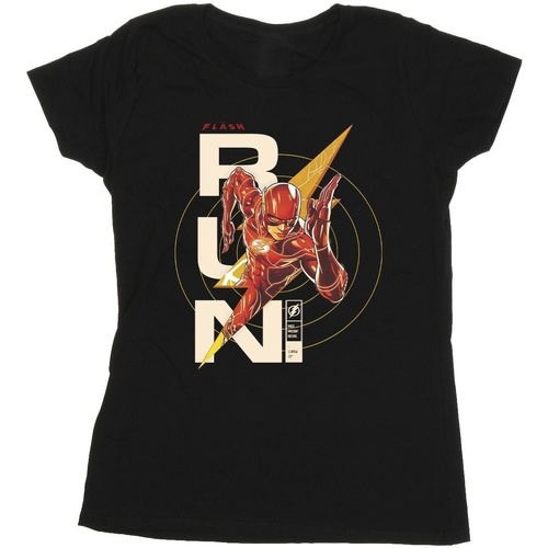 Vêtements Femme T-shirts manches longues Dc Comics The Flash Run Noir