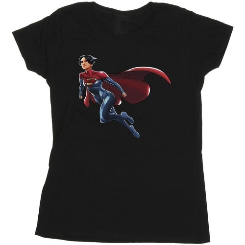 Vêtements Femme T-shirts manches longues Dc Comics The Flash Supergirl Noir