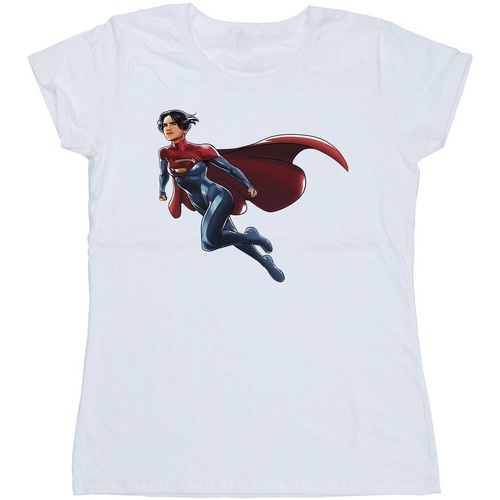 Vêtements Femme T-shirts manches longues Dc Comics The Flash Supergirl Blanc