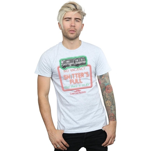 Vêtements Homme T-shirts manches longues National Lampoon´s Christmas Va Greyscale No Vacancy Gris