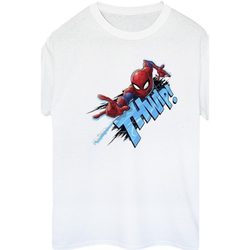 Vêtements Femme T-shirts manches longues Marvel Spider-Man Thump Blanc