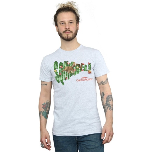 Vêtements Homme T-shirts manches longues National Lampoon´s Christmas Va Squirrel Tree Gris