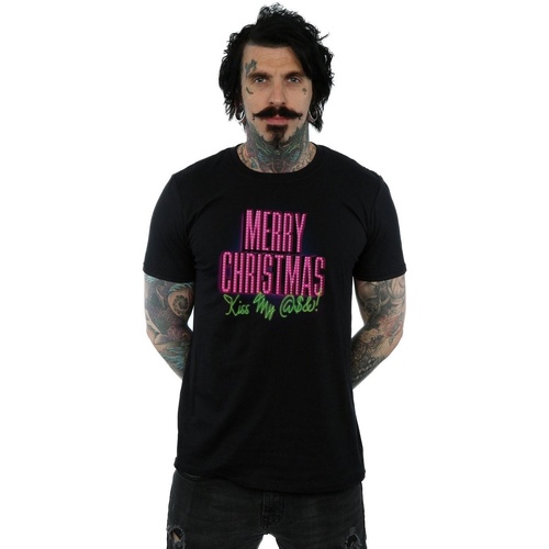 Vêtements Homme T-shirts manches longues National Lampoon´s Christmas Va Kiss My Ass Noir