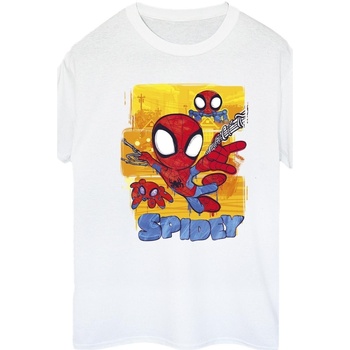 Vêtements Femme T-shirts manches longues Marvel Spidey And His Amazing Friends Flying Blanc