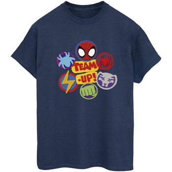 Vêtements Femme T-shirts manches longues Marvel Spidey And His Amazing Friends Team Up Bleu
