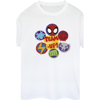 Vêtements Femme T-shirts manches longues Marvel Spidey And His Amazing Friends Team Up Blanc
