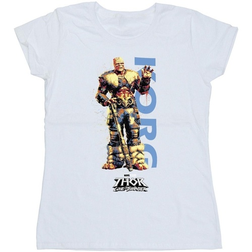 Vêtements Femme T-shirts manches longues Marvel Thor Love And Thunder Korg Wave Blanc