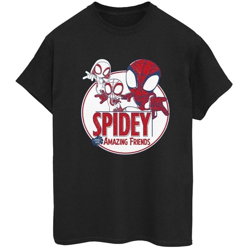 Vêtements Femme T-shirts manches longues Marvel Spidey And His Amazing Friends Circle Noir