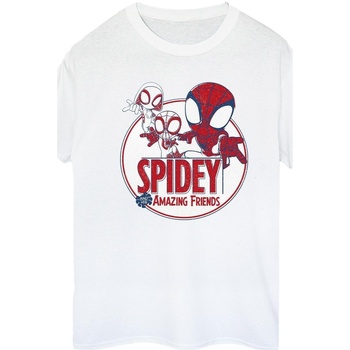 Vêtements Femme T-shirts manches longues Marvel Spidey And His Amazing Friends Circle Blanc