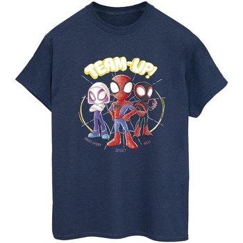 Vêtements Femme T-shirts manches longues Marvel Spidey And His Amazing Friends Sketch Bleu