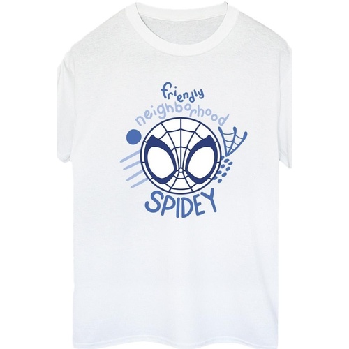 Vêtements Femme T-shirts Manuel manches longues Marvel Spidey And His Amazing Friends Neighbourhood Blanc