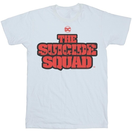 Vêtements Femme T-shirts manches longues Dc Comics The Suicide Squad Movie Logo Blanc