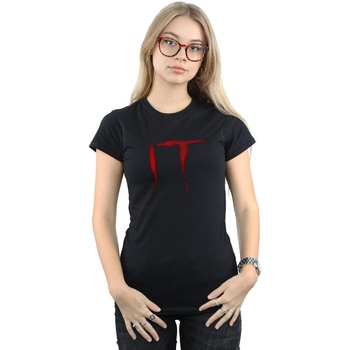 Vêtements Femme T-shirts manches longues It Distressed Logo Noir