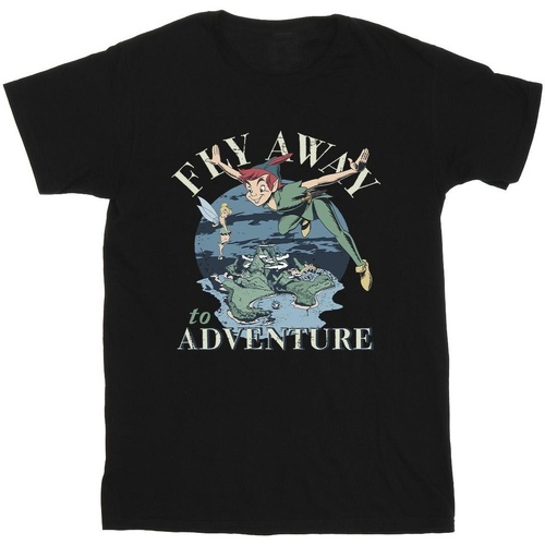 Vêtements Homme T-shirts manches longues Disney Peter Pan Fly Away To Adventure Noir