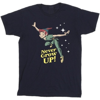 Vêtements Homme T-shirts manches longues Disney Peter Pan Never Grow Up Bleu