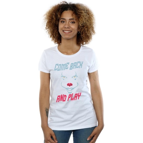 Vêtements Femme T-shirts manches longues It Chapter 2 Come Back And Play Blanc