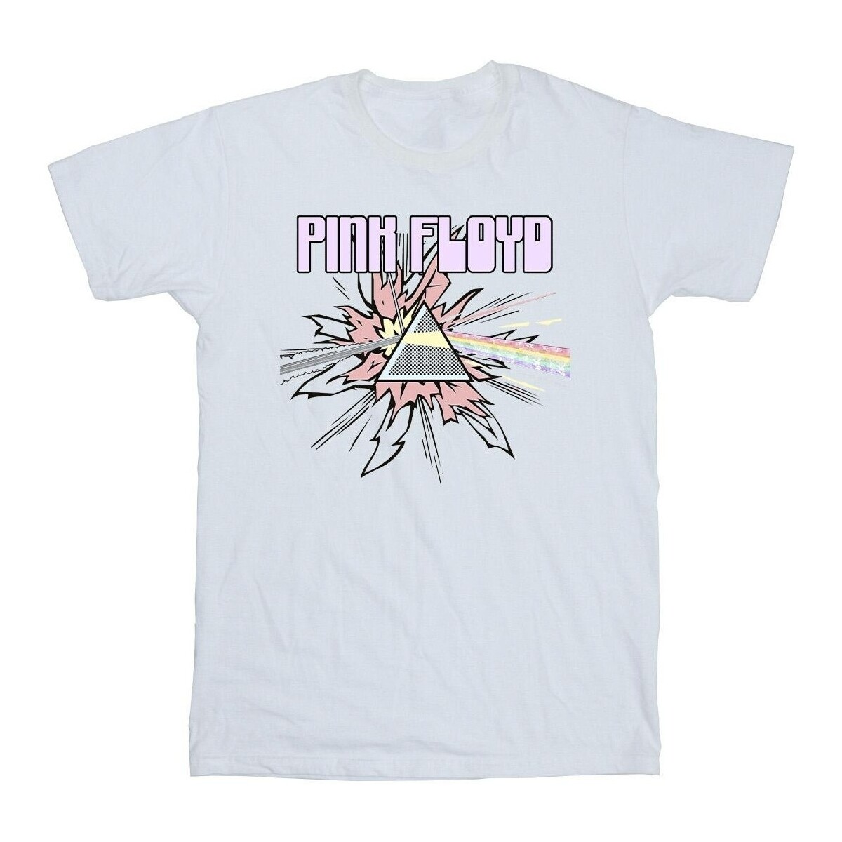 Vêtements Homme T-shirts manches longues Pink Floyd Pastel Triangle Blanc